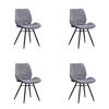 Stuhl-set Barron - Anthrazit/Schwarz, Design, Textil/Metall (47/82/55cm) - MID.YOU