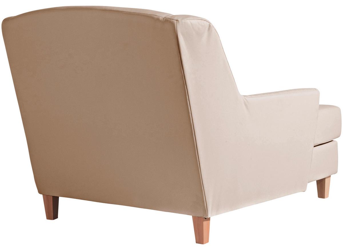 Big Sessel Mit Armlehnen Judith Lederlook Beige - Beige/Naturfarben, MODERN, Textil (136/107/142cm) - Max Winzer