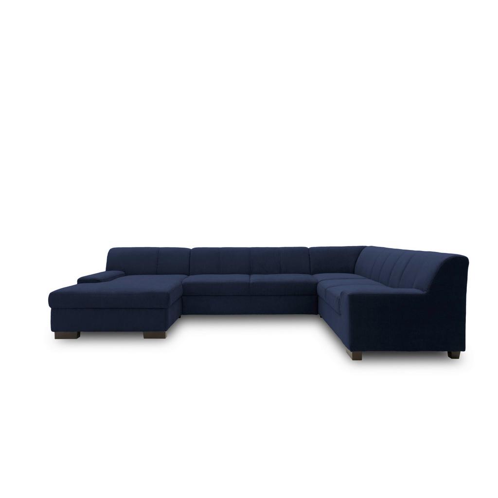 Wohnlandschaft Norma mit Schlaffunktion Blau