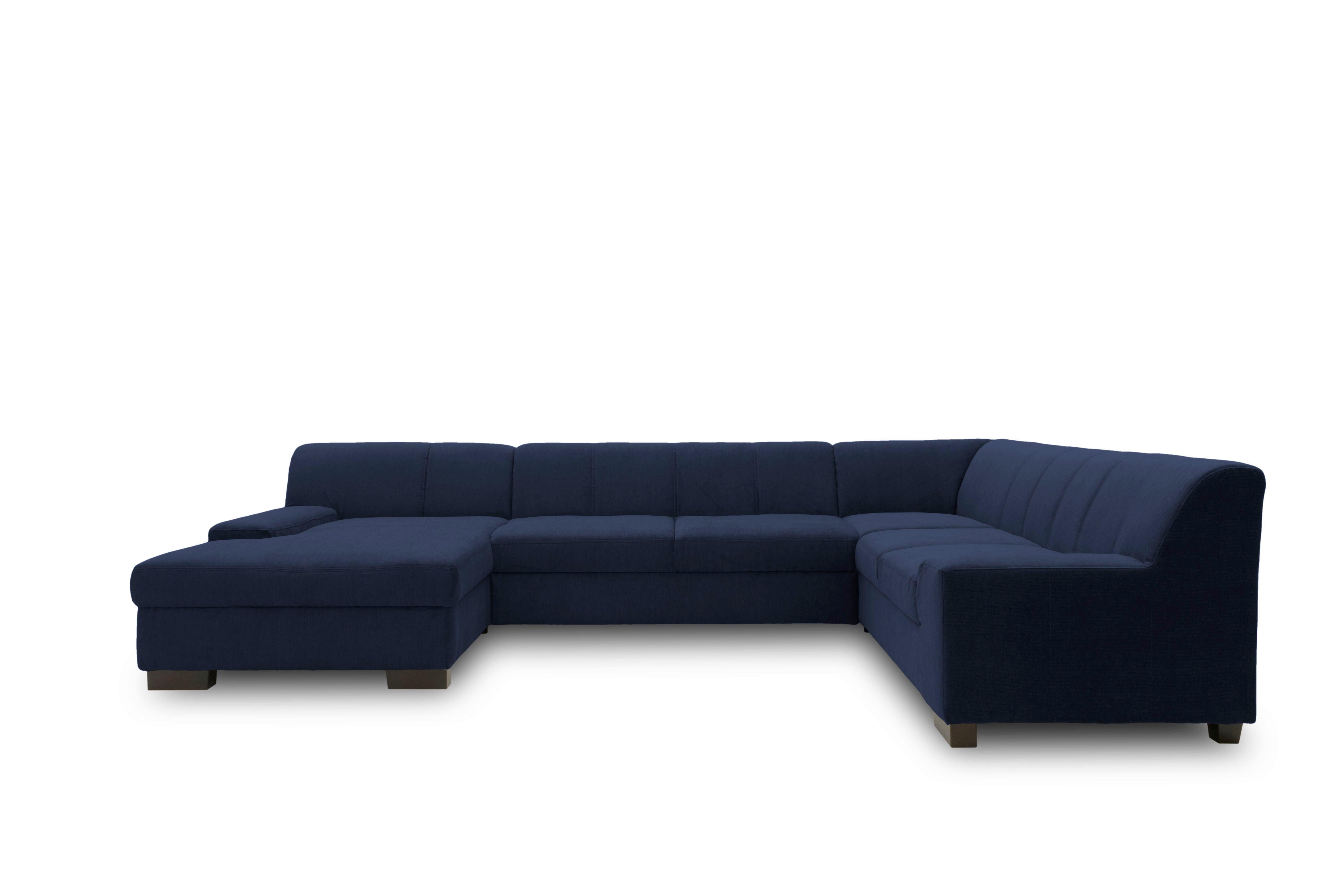 Wohnlandschaft Norma mit Schlaffunktion Blau