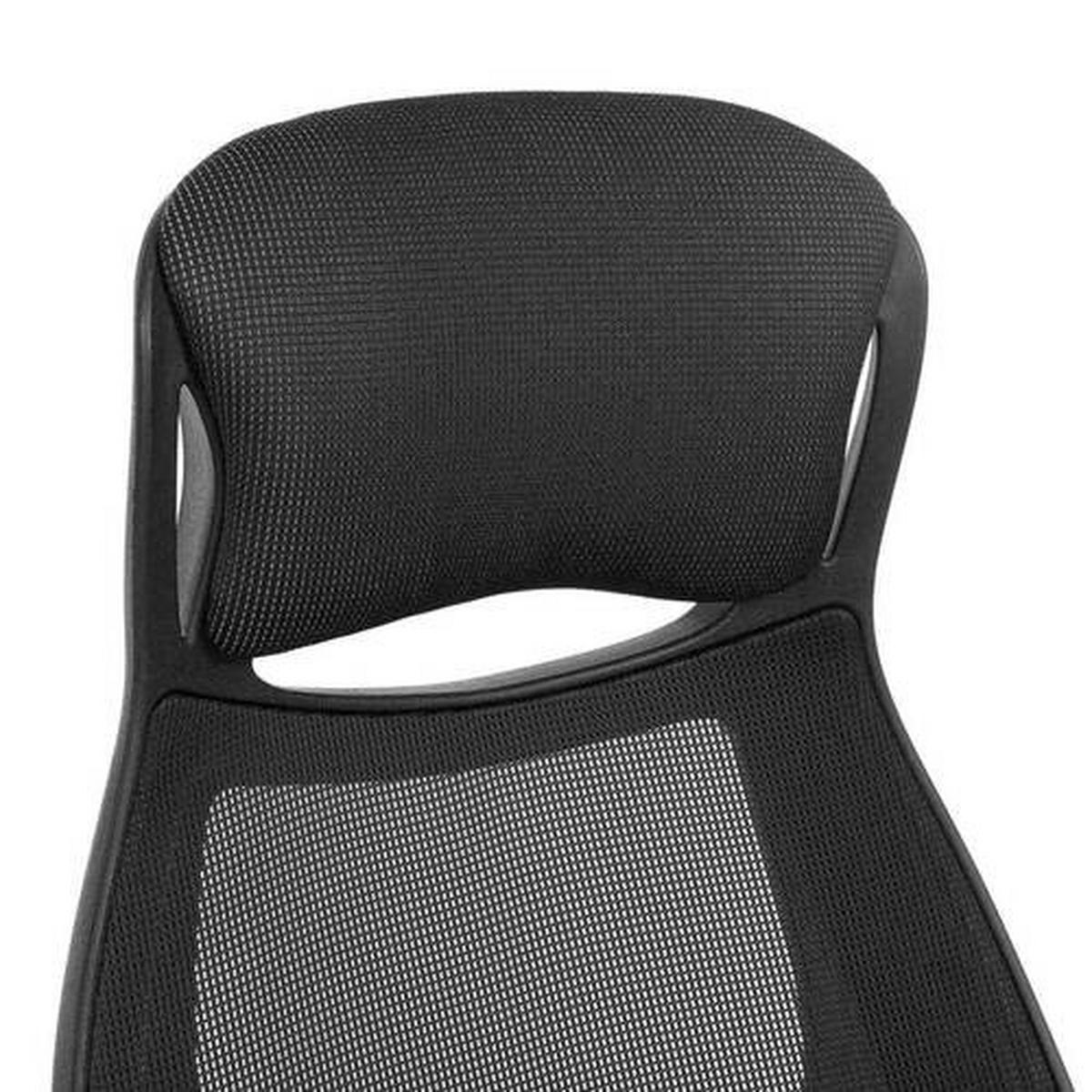 Bürostuhl Mit Netzbespannung Schwarz/silberfarben Bis 150kg - Silberfarben/Schwarz, Basics, Kunststoff/Textil (64/126,5/55cm) - Boxxx