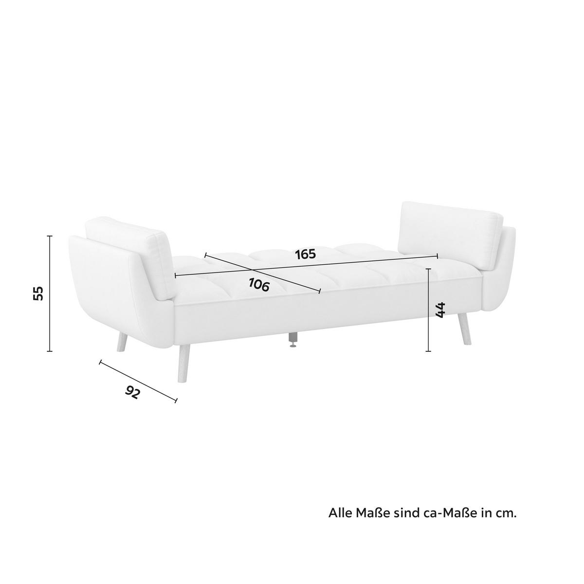Rozkladacia pohovka CORA, krémová, max. 360 kg - krémová/prírodná farba, Modern, drevo/textil (214/92/81cm) - Bessagi Home