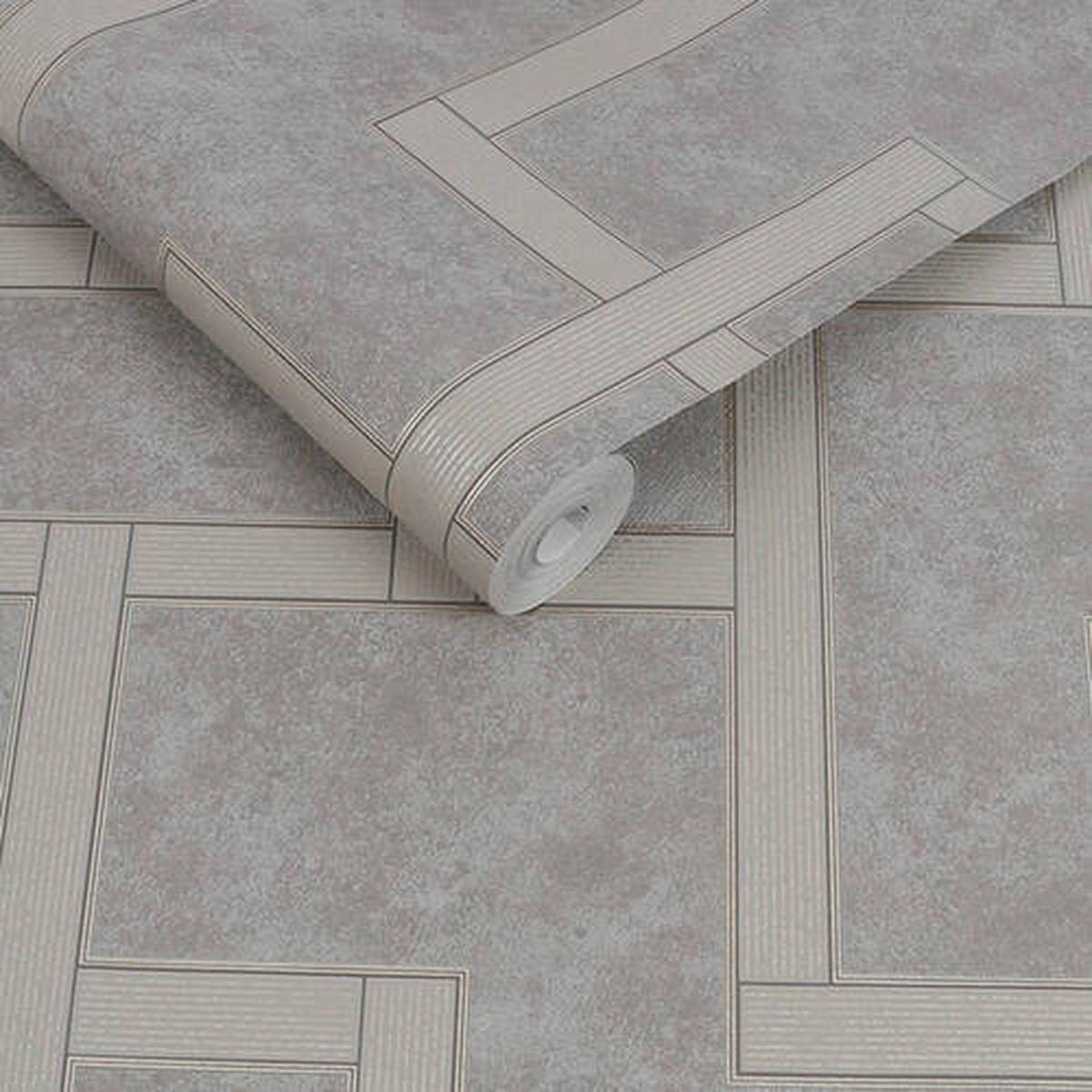 Vliestapete Grau B: 52 Cm - Grau, Basics, Papier/Kunststoff (52/1000cm)