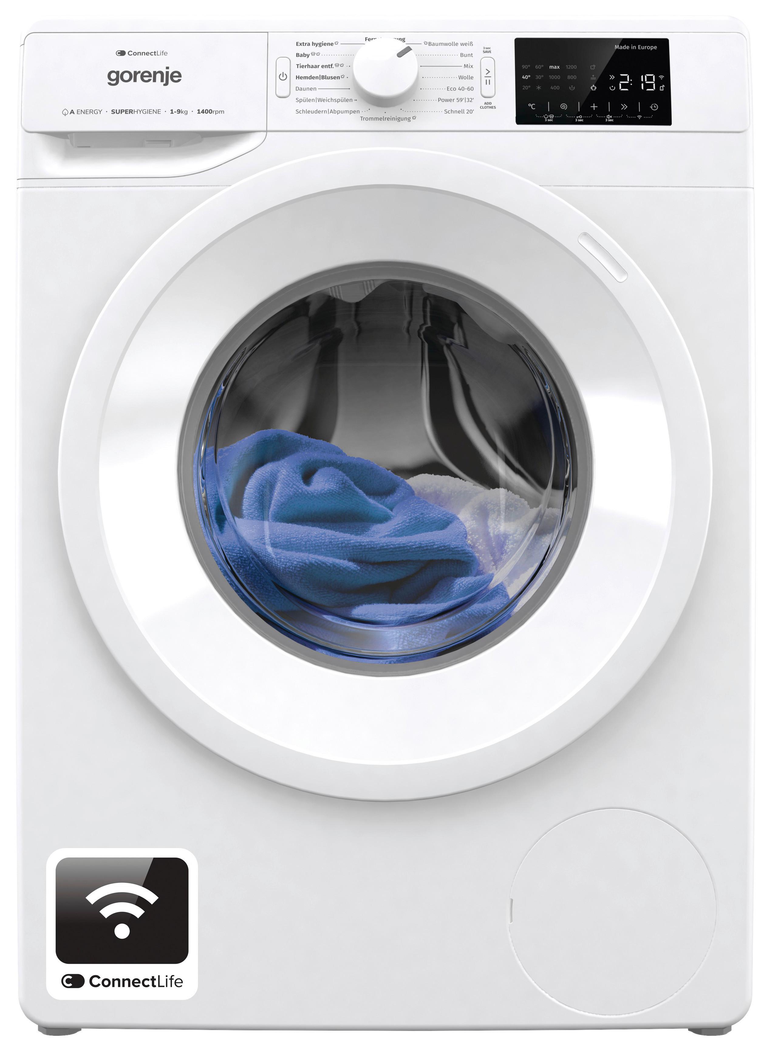 Waschmaschine Wpnei94a1dts - Weiß, Basics, Glas/Kunststoff (60/85/54,5cm) - Gorenje