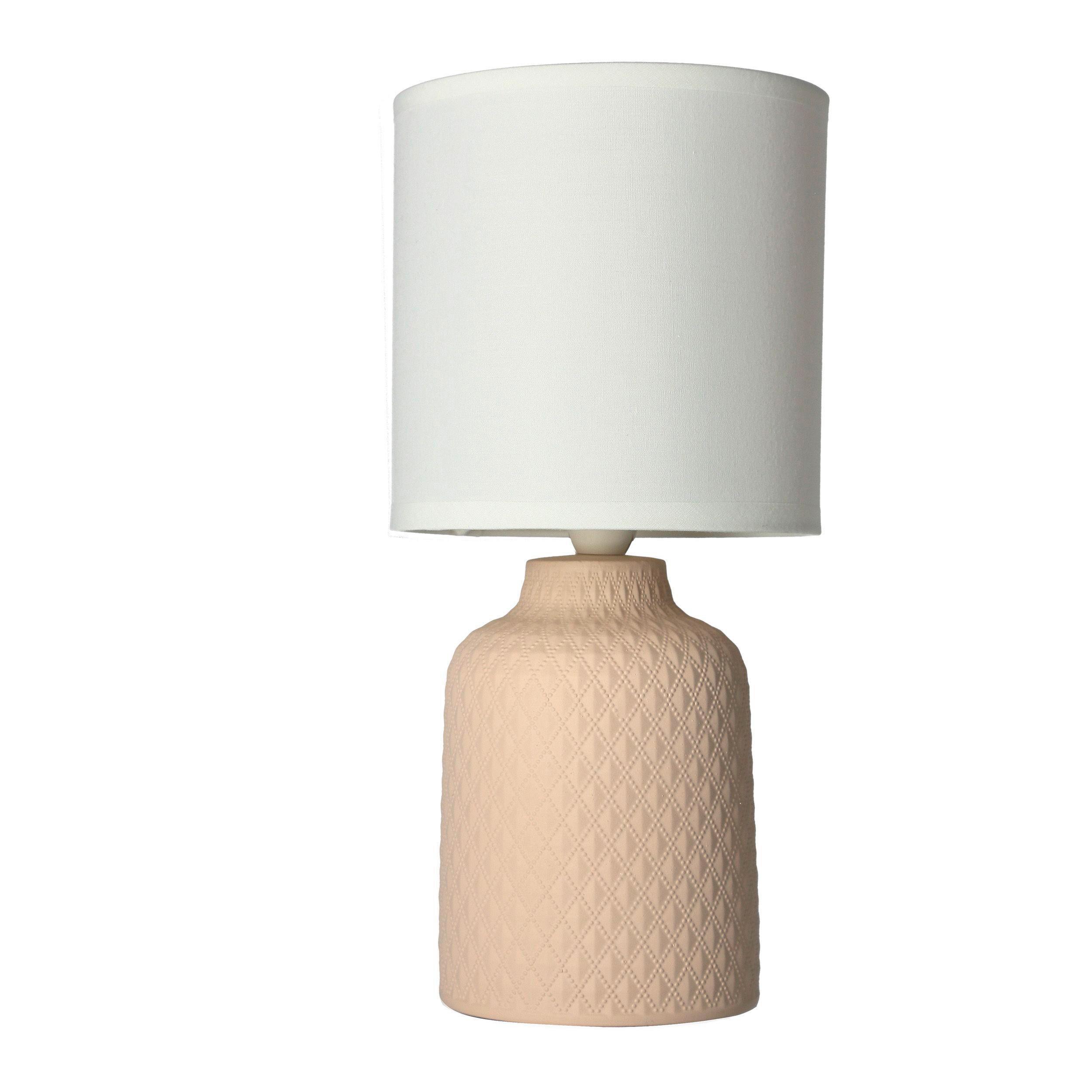Tischleuchte 41-79879 - Beige/Weiß, KONVENTIONELL, Keramik/Kunststoff (15/15/32cm)