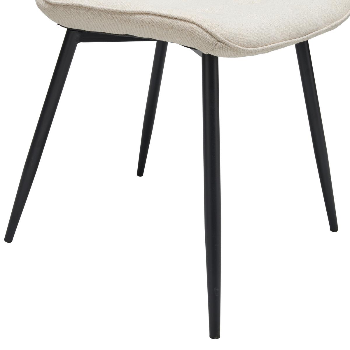 Stuhl Leana - Beige/Schwarz, LIFESTYLE, Holz/Textil (47/82/59cm) - Livetastic