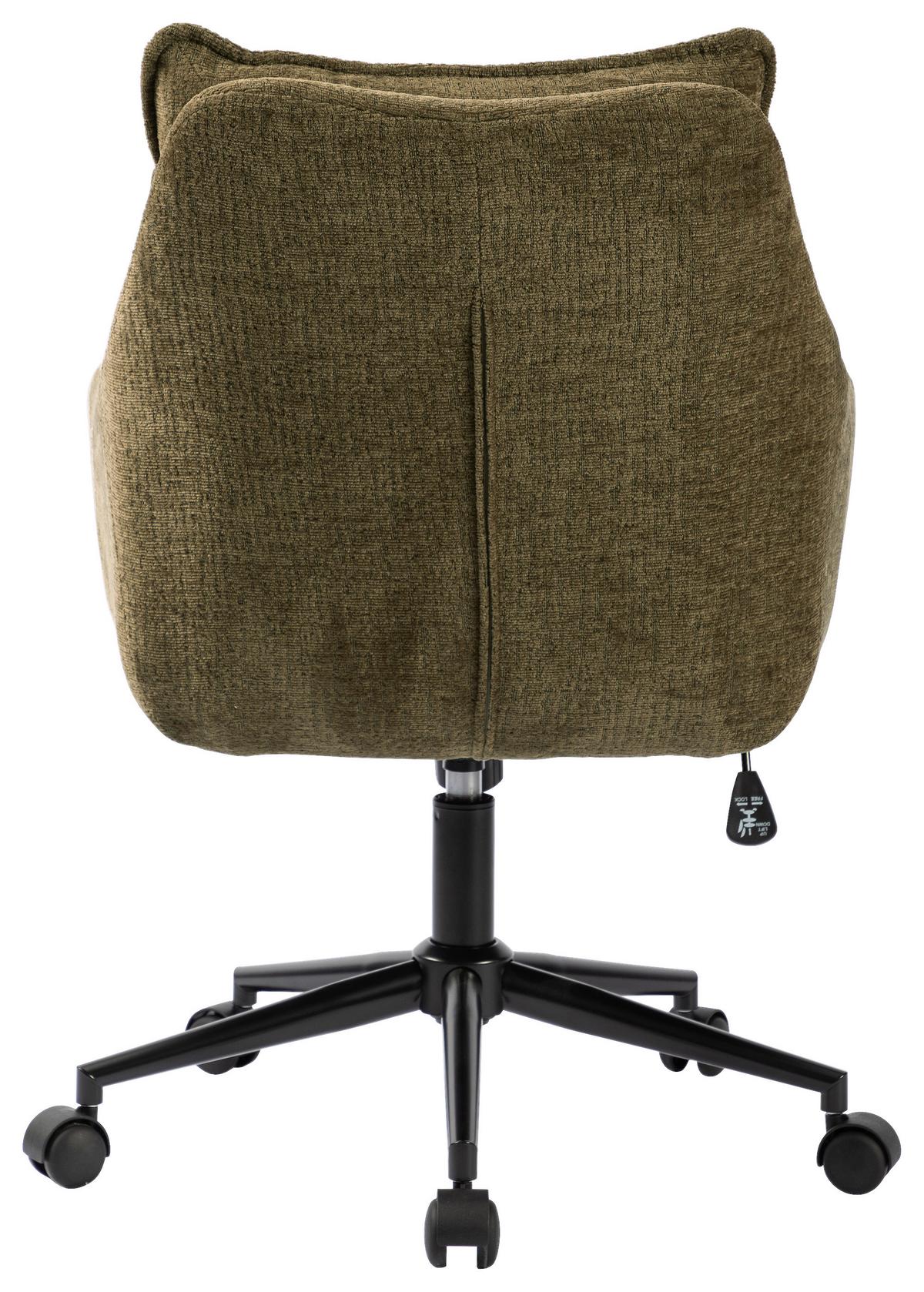 Drehstuhl Siena Grün B: 58 cm - Schwarz/Grün, MODERN, Kunststoff/Textil (58/85-93/58cm) - MID.YOU