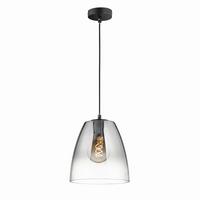 Pendelleuchte Miro Schwarz Weiß Sandfarben D:25cm - Sandfarben/Schwarz, Trend, Kunststoff/Textil (25/150cm) - Fischer & Honsel