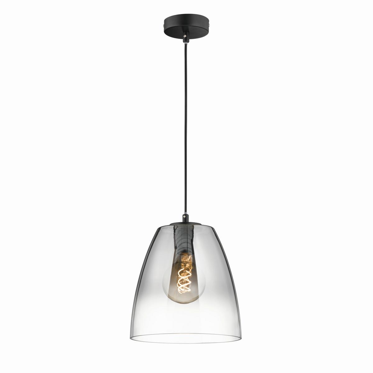 Pendelleuchte Miro Schwarz Weiß Sandfarben D:25cm - Sandfarben/Schwarz, Trend, Kunststoff/Textil (25/150cm) - Fischer & Honsel