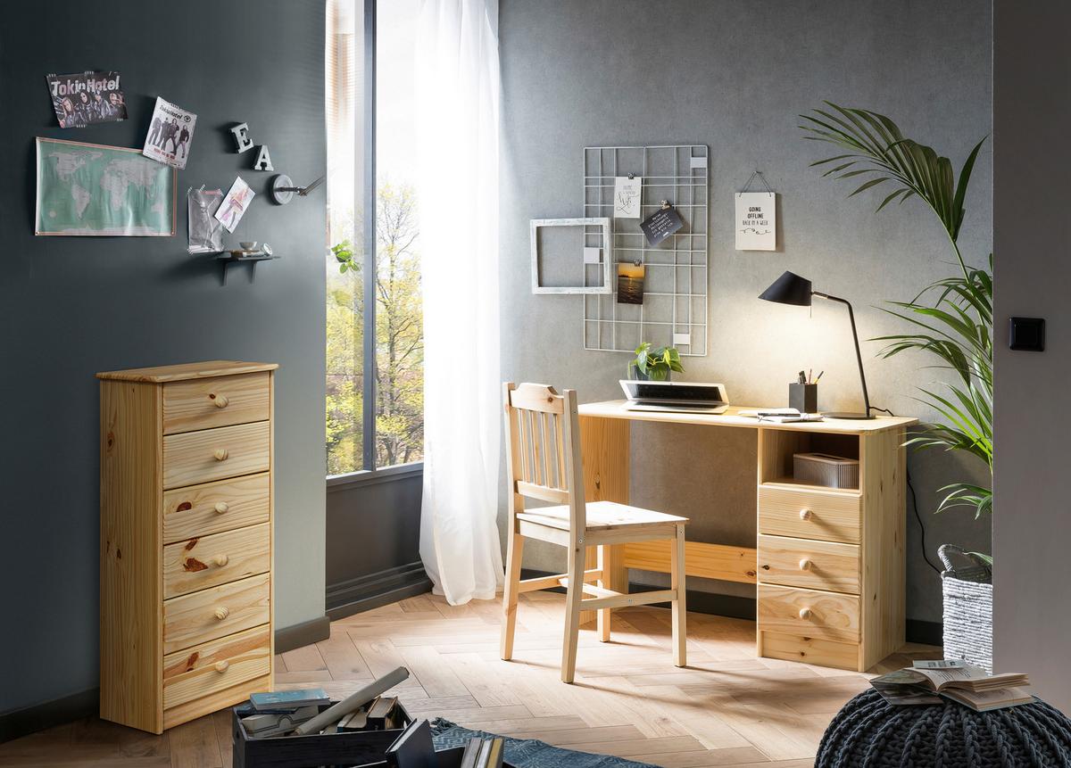 Stuhl-set Kiefer Massiv, B: 42cm - Naturfarben, Design, Holz (42/92/42cm) - Livetastic