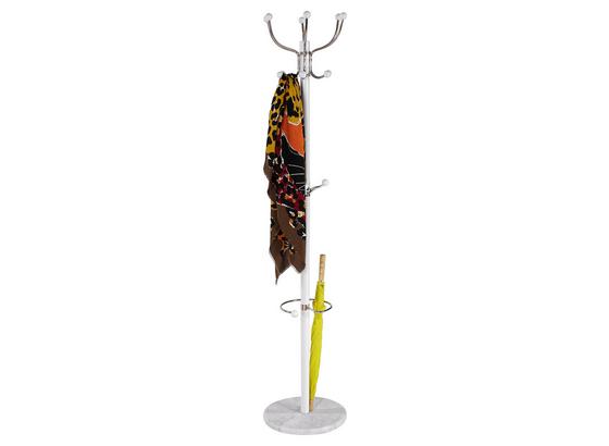 Ruhaakasztó Állvány Mecki - Fehér, modern, Fém (38/176cm) Ruhaakasztó Állvány Mecki - Fehér, modern, Fém (38/176cm)