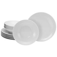 Tafelservice Valencia 12--Teilig. Weiß - Weiß, Design, Keramik - Creatable