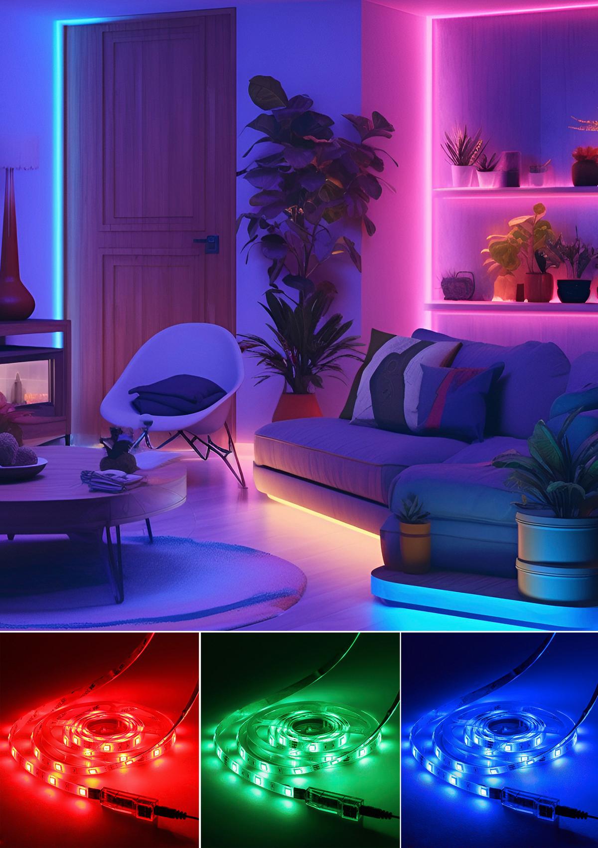 Led Díszlámpa Malte - fekete/fehér, Modern, műanyag (500cm) - Luca Bessoni