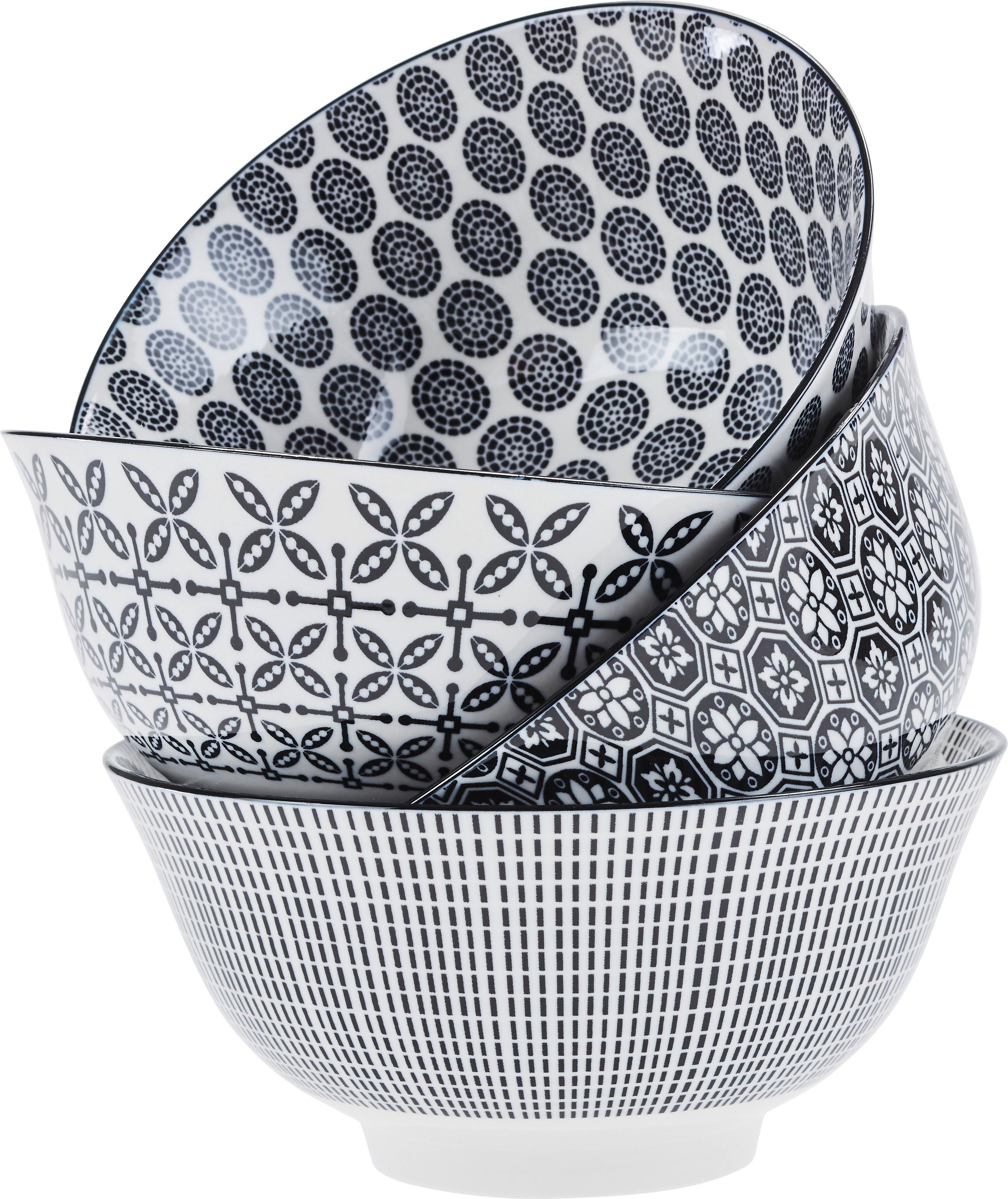 MISKA NA MÜSLI Shiva - bílá/černá, Lifestyle, keramika (15,5/7,5cm) - Modern Living