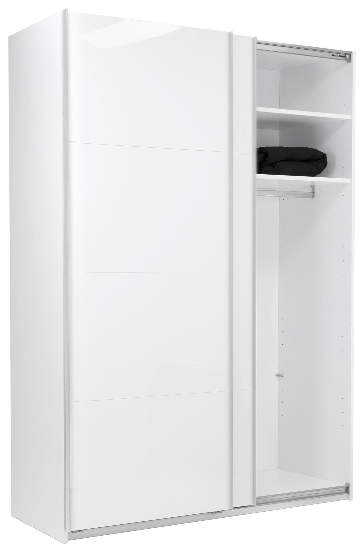 SCHIEBETÜRENSCHRANK Viva Weiß Hochglanz B: 150cm - Weiß Hochglanz/Weiß, MODERN, Holzwerkstoff (150/210/62cm) - P & B