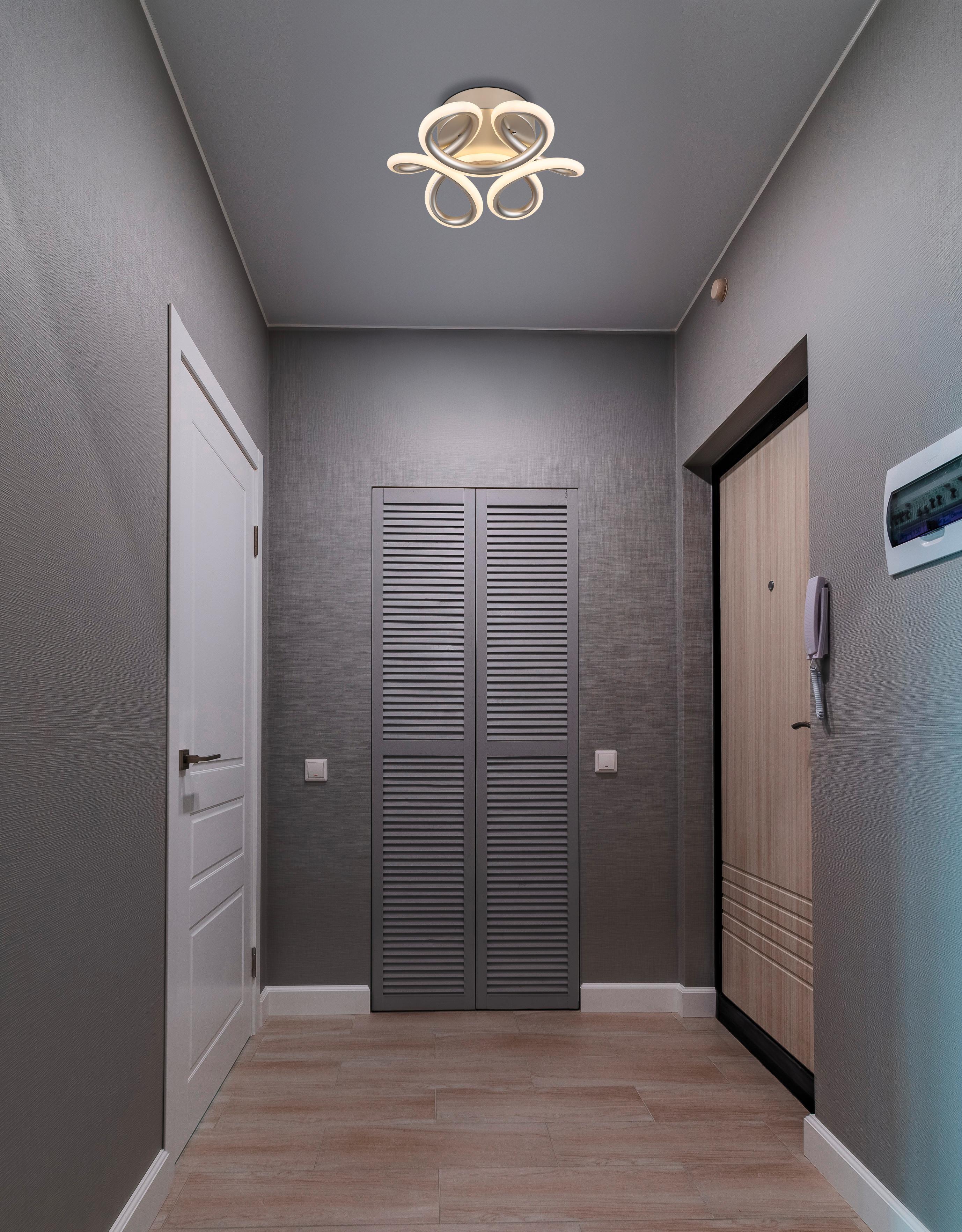 LED-Deckenleuchte 67386-24a Melisand - Silberfarben/Weiß, Basics, Kunststoff/Metall (26/10cm) - Globo