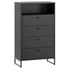 Highboard Janne Highboard 600 4sk Nische - Schwarz/Grün, LIFESTYLE, Holzwerkstoff (60,2/103,9/33,1cm) - MID.YOU