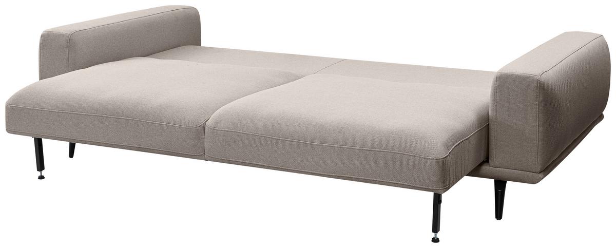 3-Sitzer-Sofa Selene Hellbraun: B: 242 cm - Hellbraun/Schwarz, MODERN, Textil (242/89/115cm) - MID.YOU