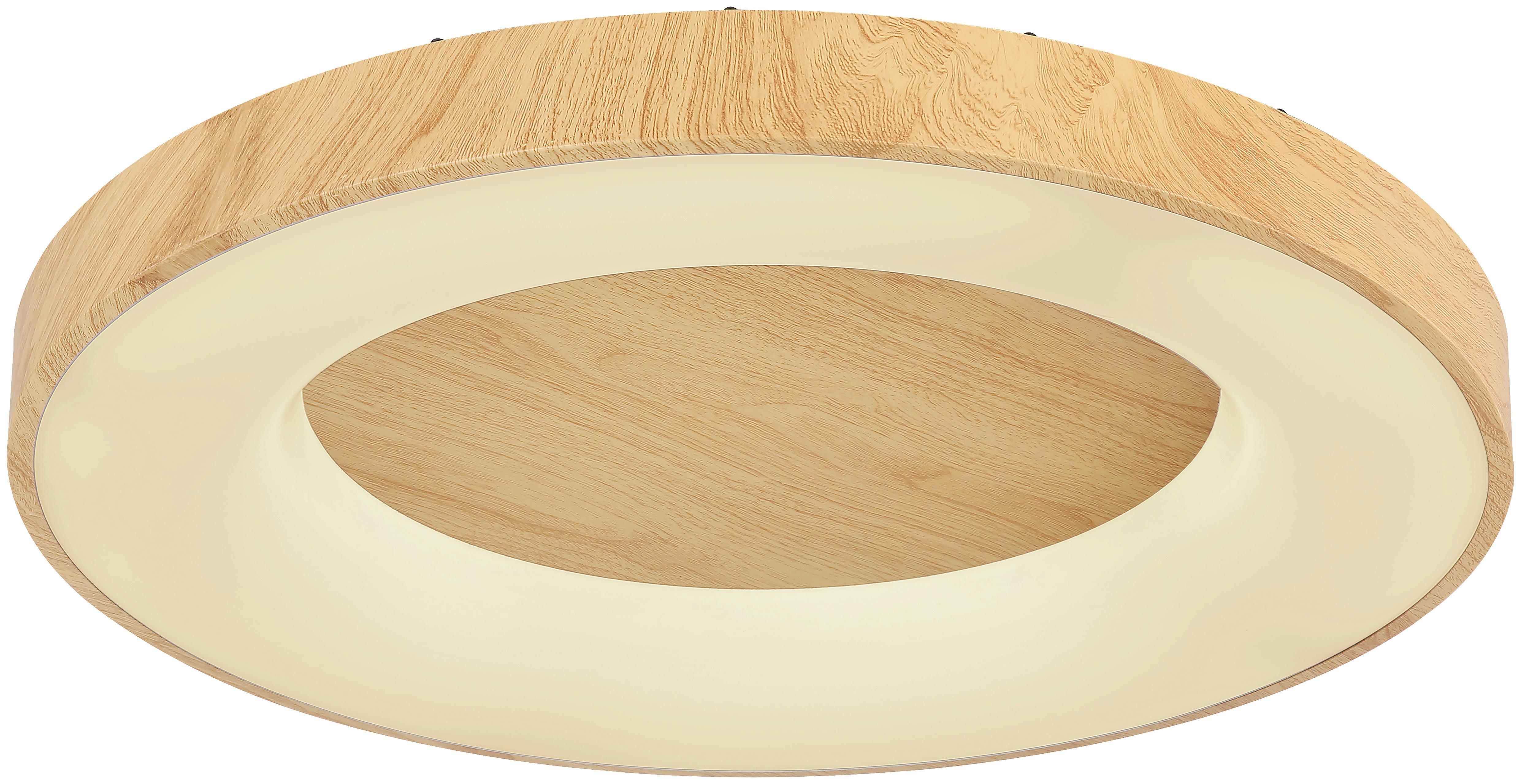 LED stropné svietidlo Luzia, max. 42 Watt - biela/farba duba, kov/plast (60/60/10cm) - Premium Living