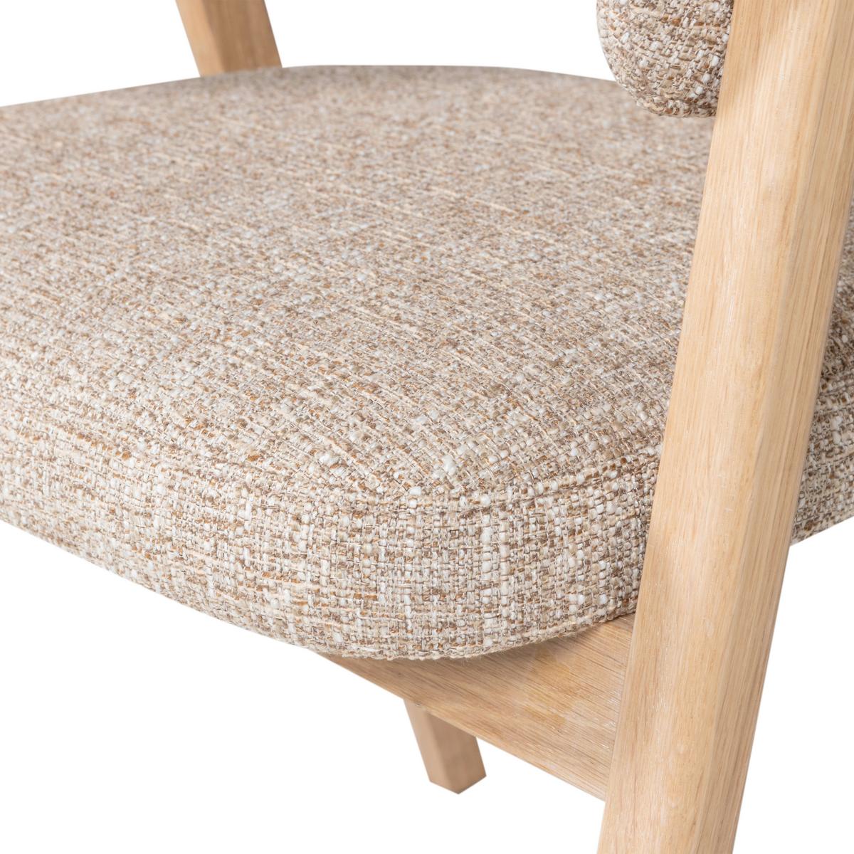 ARMLEHNSTUHL-SET Tunar Naturfarben 2-teilig - Naturfarben, MODERN, Holz/Textil (60/77/60cm) - Livetastic