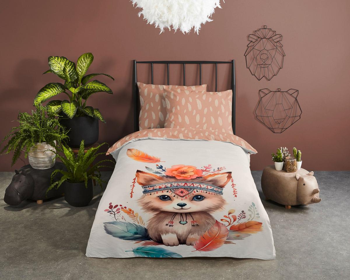 KINDERBETTWÄSCHE HAY - Hellrosa/Multicolor, Trend, Textil (140/200cm)