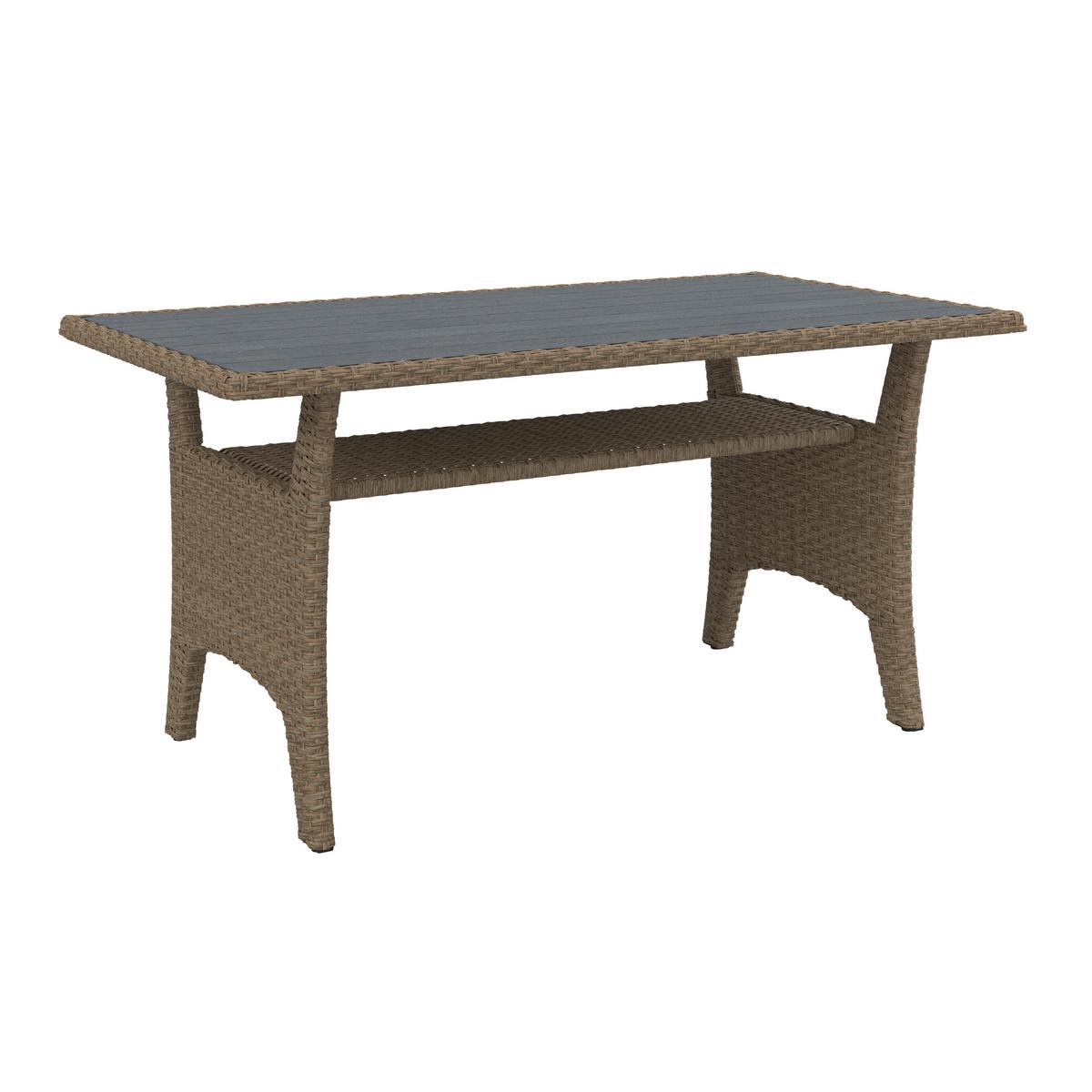 Lounge-garnitúra Porto-Multi - világosbarna/szürke, Modern, műanyag/textil (237/190/73.5cm) - Beldano