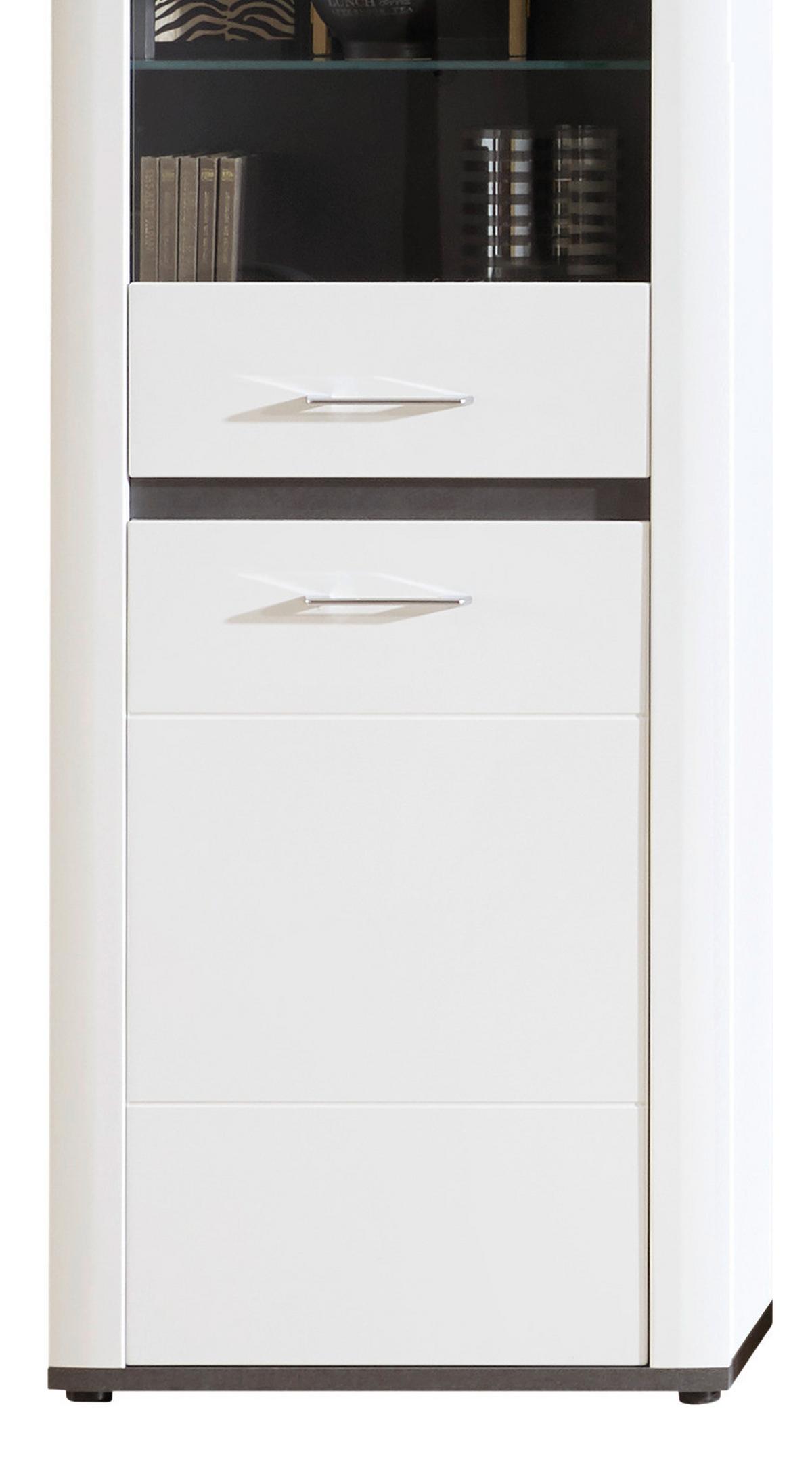 Wohnkombination Modern 4 Tlg. Mit Led Alassio 1, Weiß - MODERN (327/200/40,5cm) - Luca Bessoni