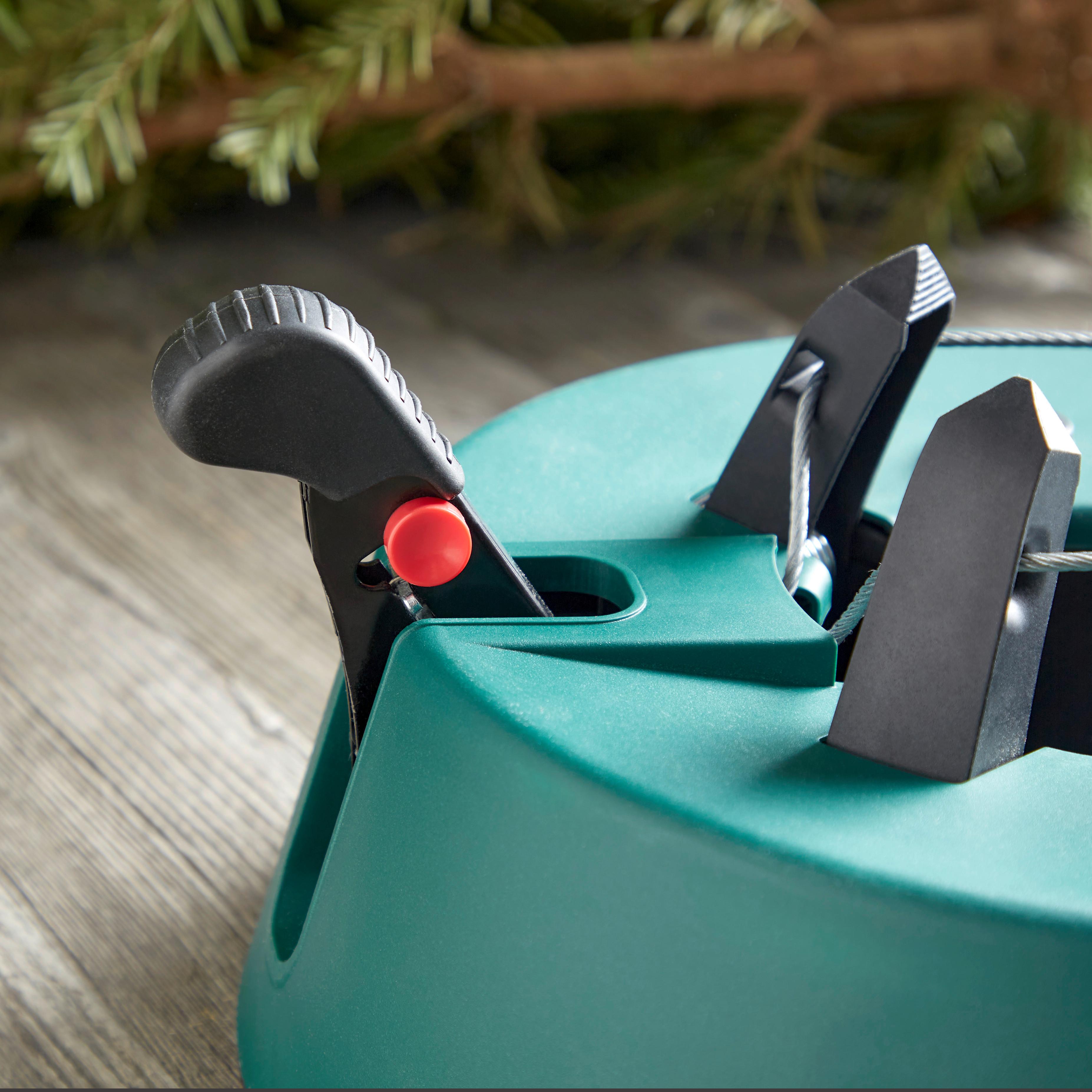 Christbaumständer D: 32,5 cm Grün/Schwarz inkl. Fußpedal - Schwarz/Grün, Basics, Kunststoff (32,5cm)