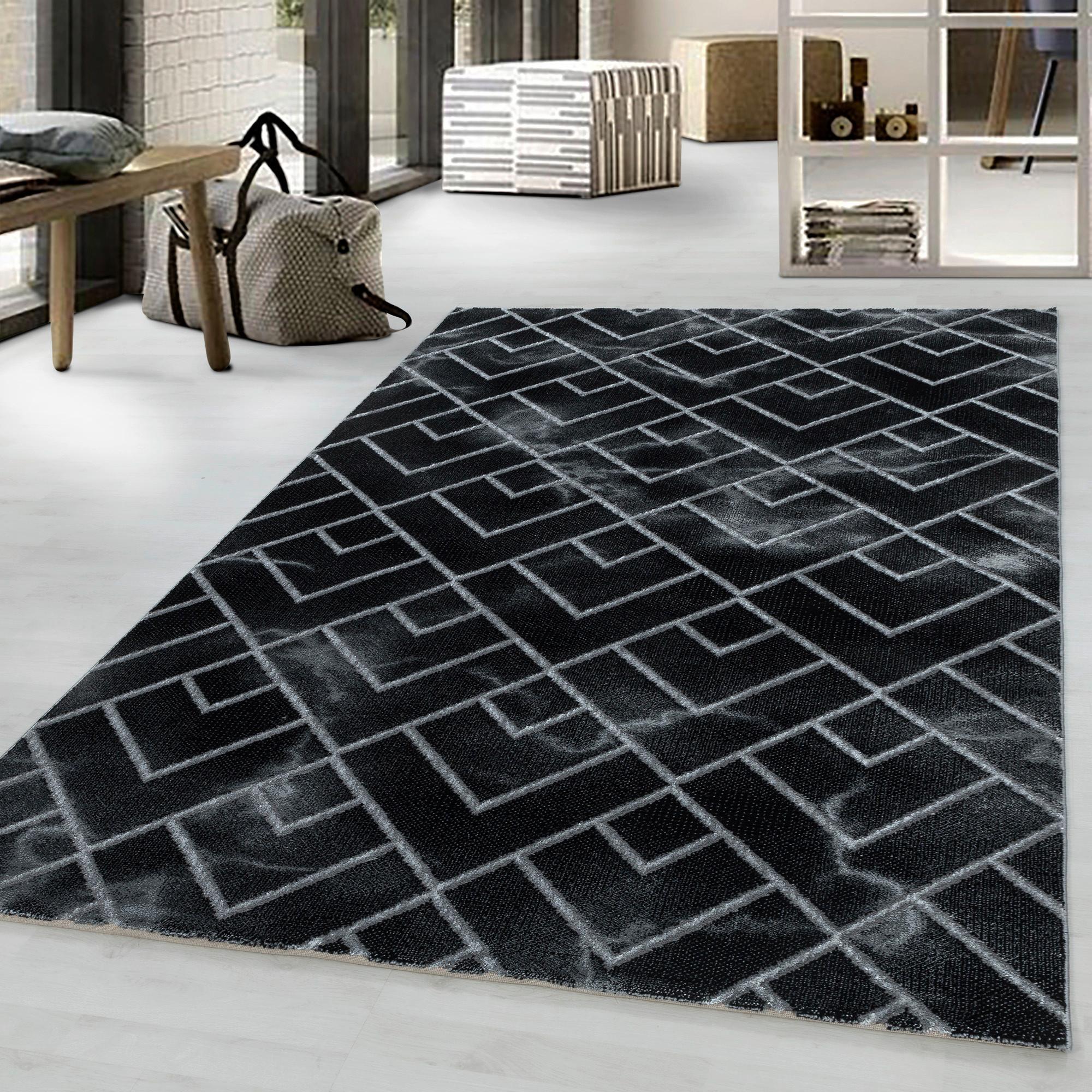 Webteppich Silber Naturfaser Naxos 120x170 cm - Silberfarben, Design, Textil (120/170cm)
