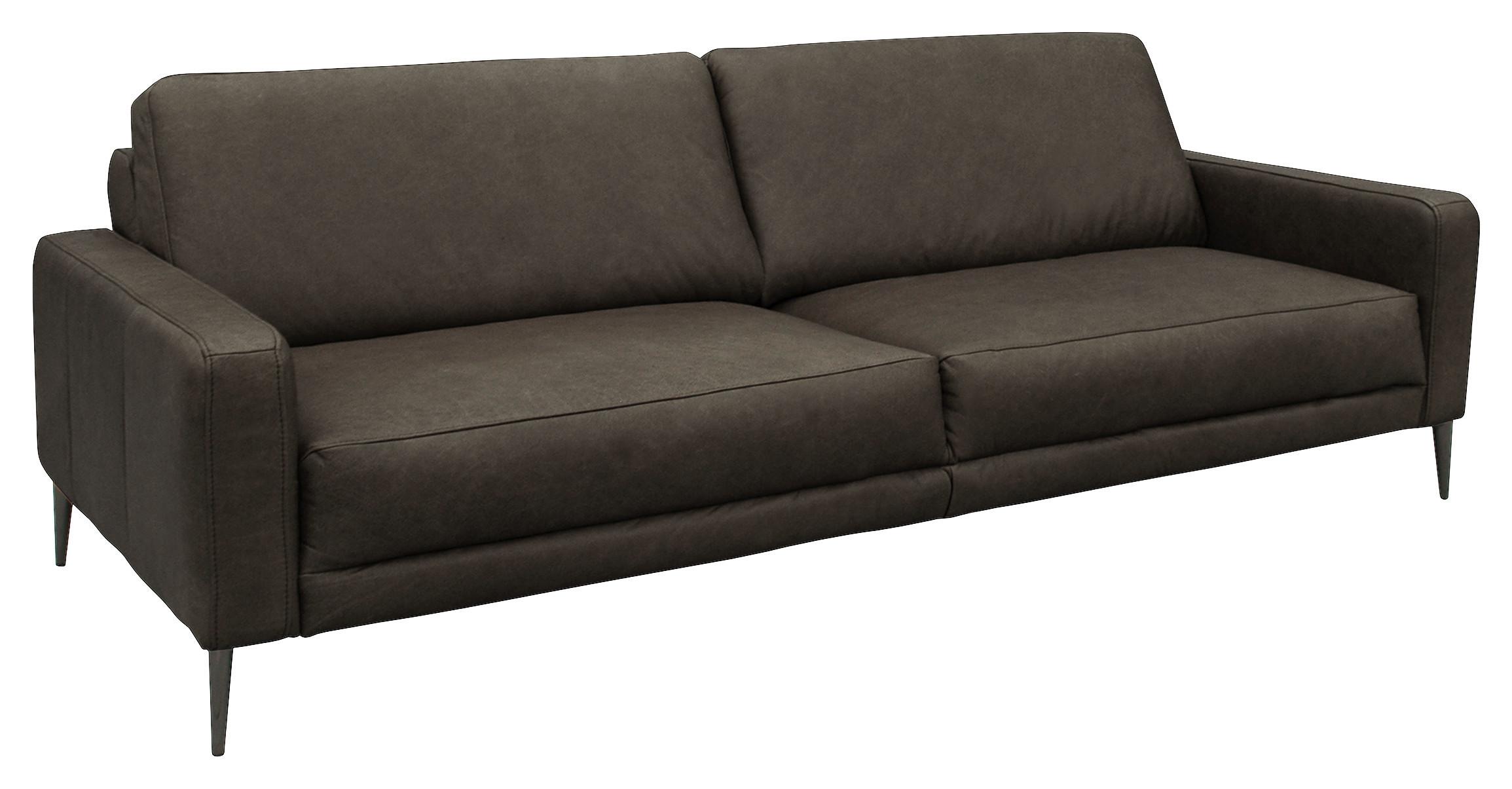 3,5-Sitzer Spring, Fango B: - Fango/Schwarzchrom, Design, Leder (207/85/92cm) - Livetastic