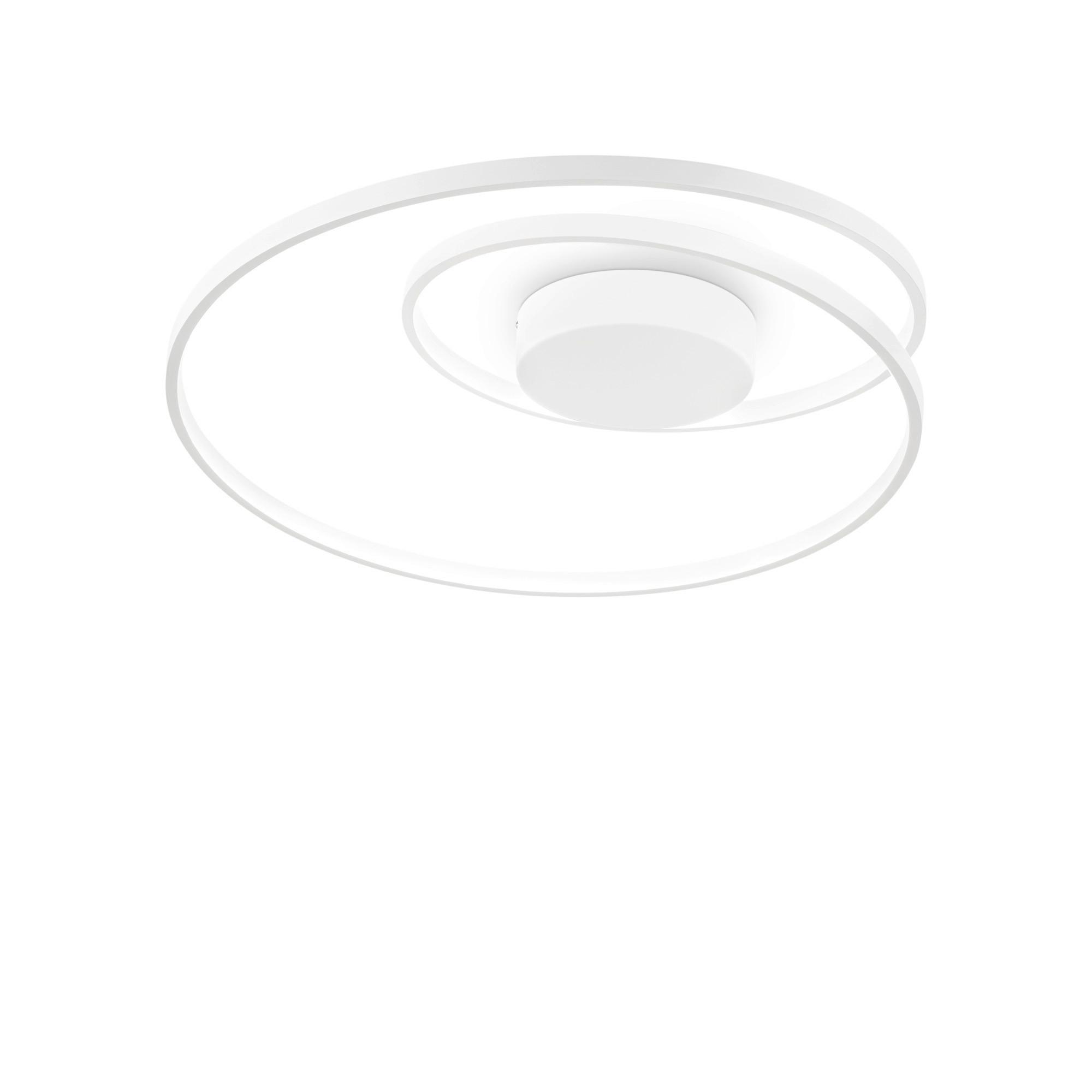 LED-Deckenleuchte Bianco Weiß D: 60 cm - Weiß, Design, Kunststoff/Metall (60/18cm) - Ideal Lux
