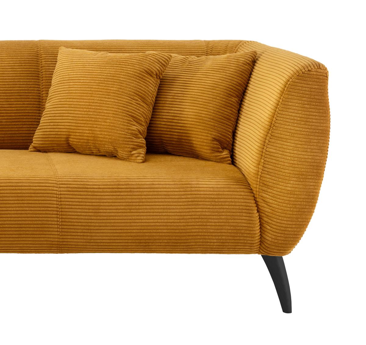 Ecksofa Colori Goldfarben S: 160/264 cm - Goldfarben/Schwarz, MODERN, Holz/Textil (160/264cm) - MID.YOU