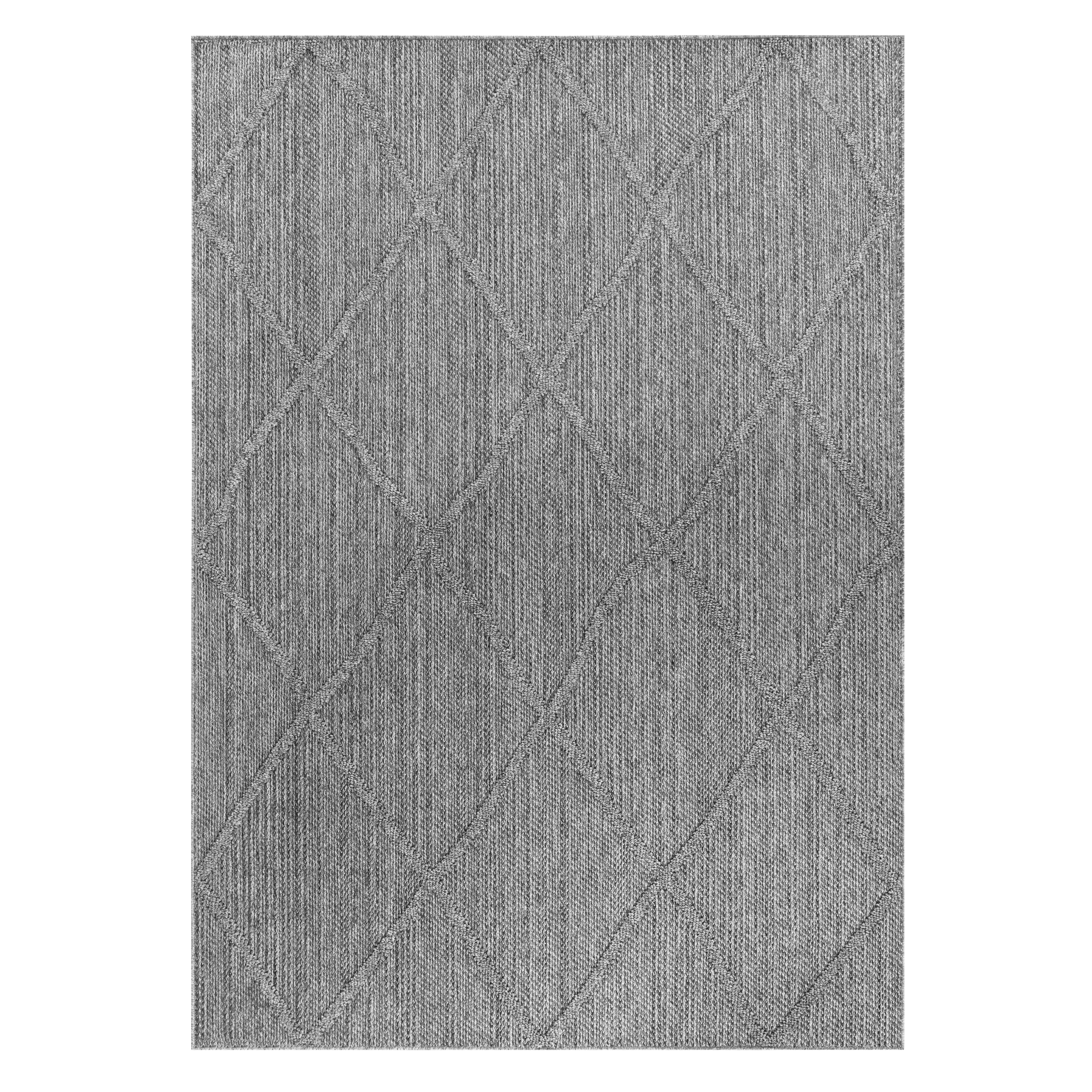 Outdoorteppich Patara - Grau, Design, Textil (80/150cm) - Novel