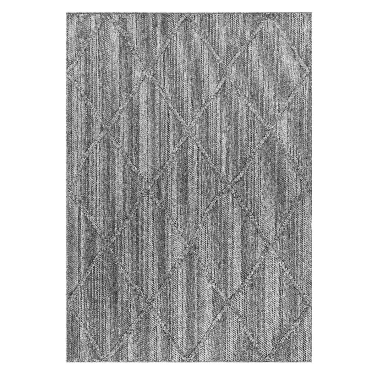 Outdoorteppich Patara - Grau, Design, Textil (80/150cm) - Novel
