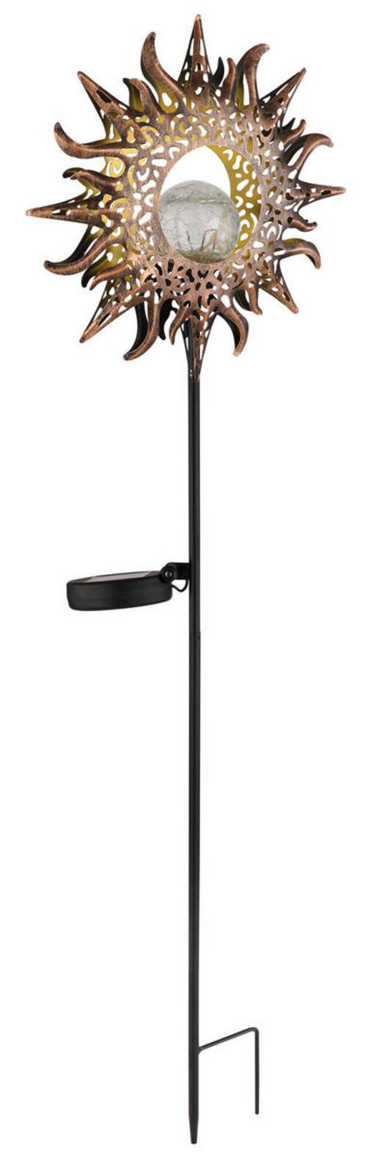Solarleuchte 36533 - Rostfarben/Transparent, Basics, Glas/Kunststoff (24,2/81,5cm) - Globo
