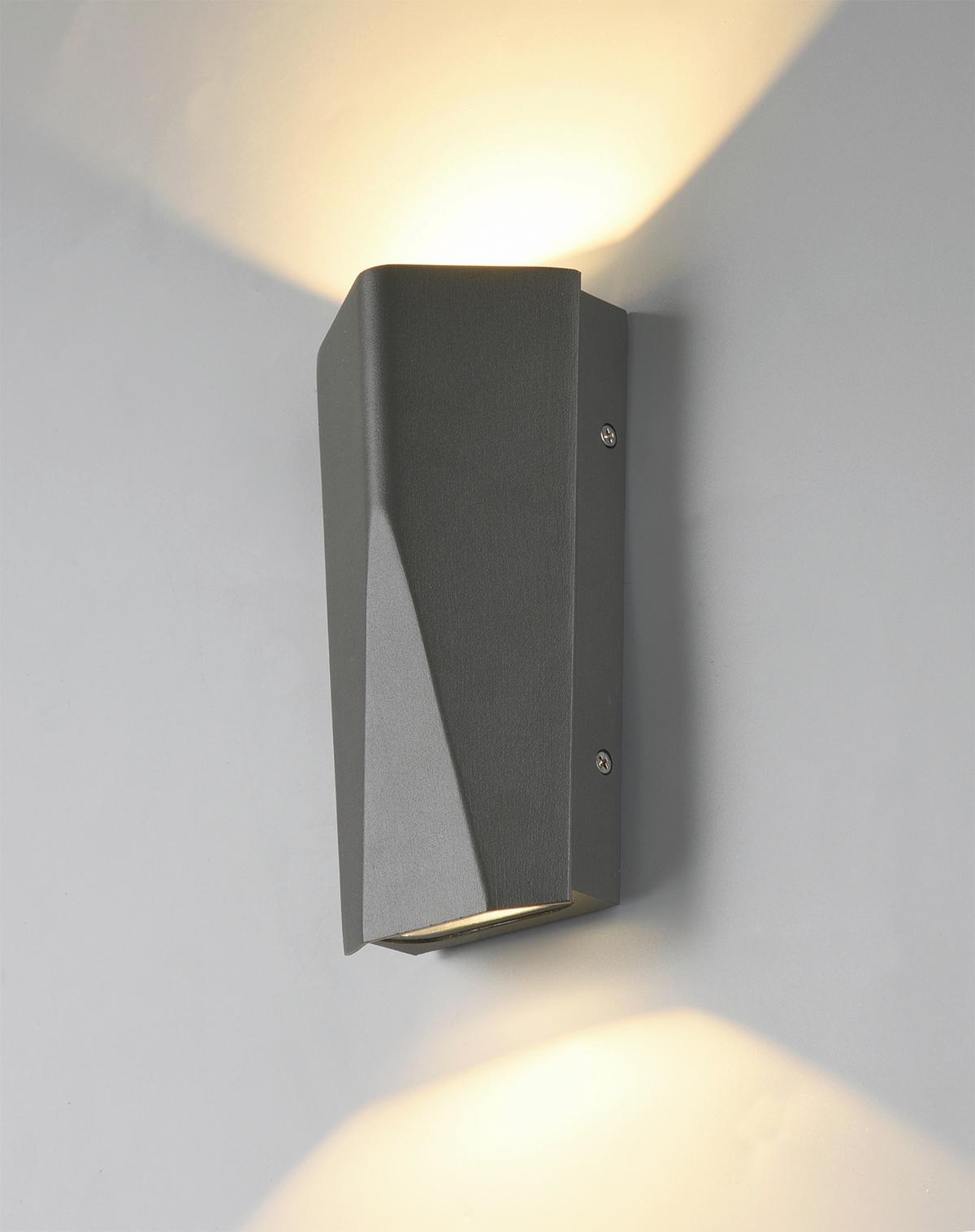 Außenwandleuchte Tay 4,5w Aluminium, Wandmontage - Anthrazit, Design, Metall (20/10,6/6,2cm) - Trio Leuchten