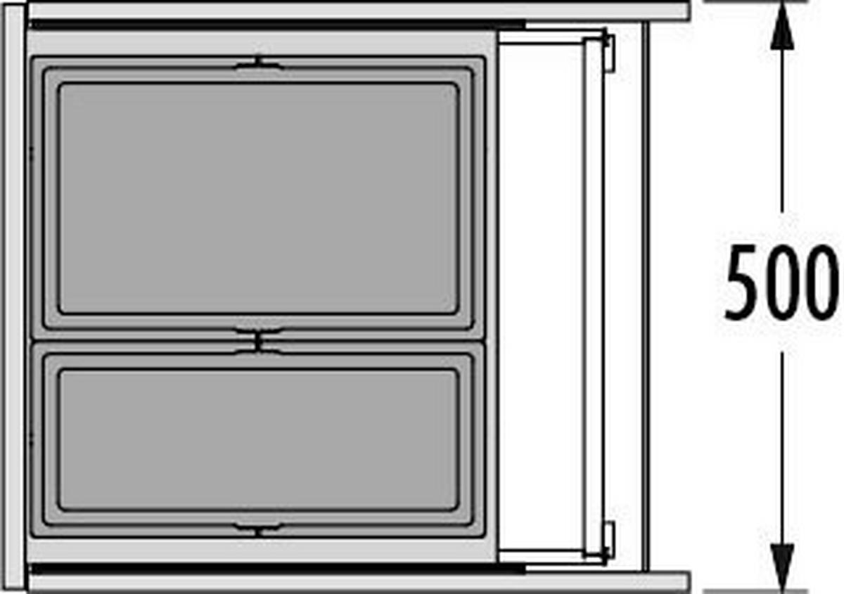 ABFALLSAMMLER TRIPLE XL 50 - Dunkelgrau, Basics, Kunststoff/Metall (50/40,2/40cm) - HKT