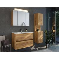 BADEZIMMER Limes, Eichefabren B: 80 cm - Eichefarben/Weiß, Basics, Keramik/Holzwerkstoff (80cm) - MID.YOU