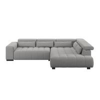 Ecksofa Matera Dunkelgrau S: 311x226cm - Dunkelgrau/Schwarz, Trend, Textil (311/226cm)