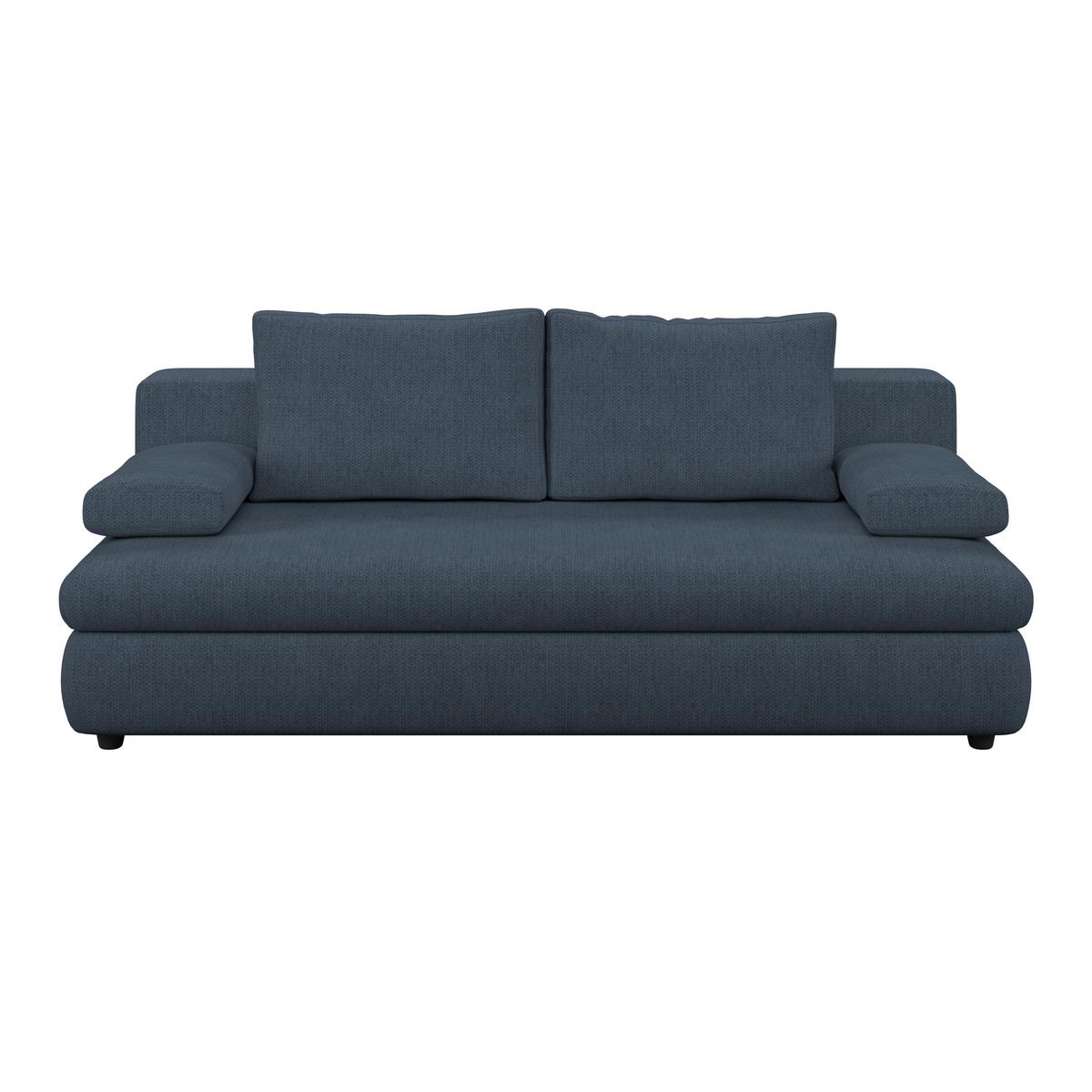 3-Sitzer-Sofa Mit Schlaffunktion Olso Blau - Blau, Trend, Holz/Kunststoff (205/72/100cm)