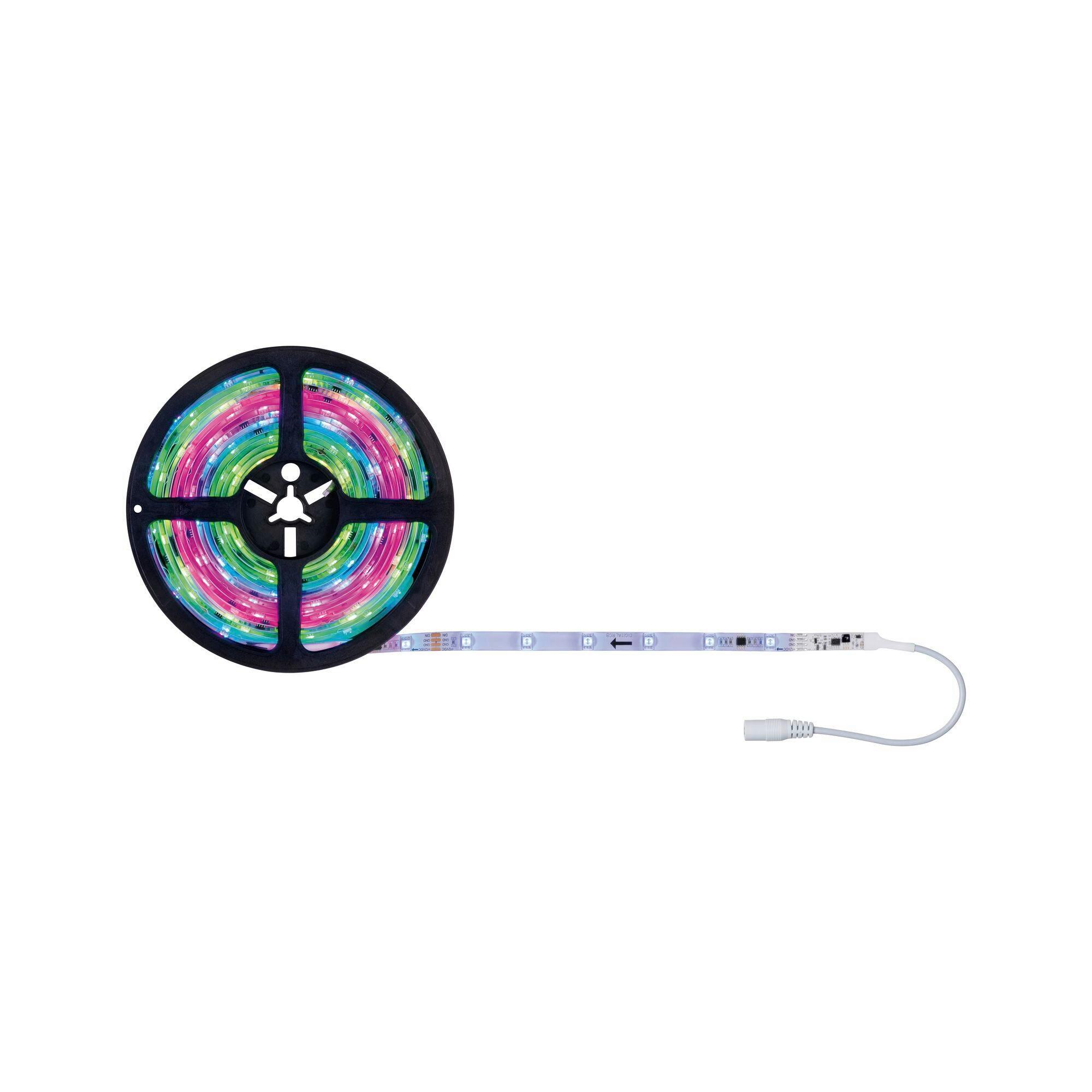 Led-streifen Farbwechsler L: 5 M+ Fernbedienung - Weiß, Basics, Kunststoff (500,0cm) - Paulmann