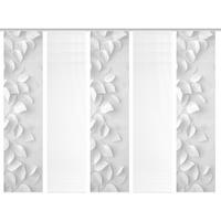 Flächenvorhang Rixa 5er Set - Grau Hochglanz/Weiß, Design, Textil (60/260cm)