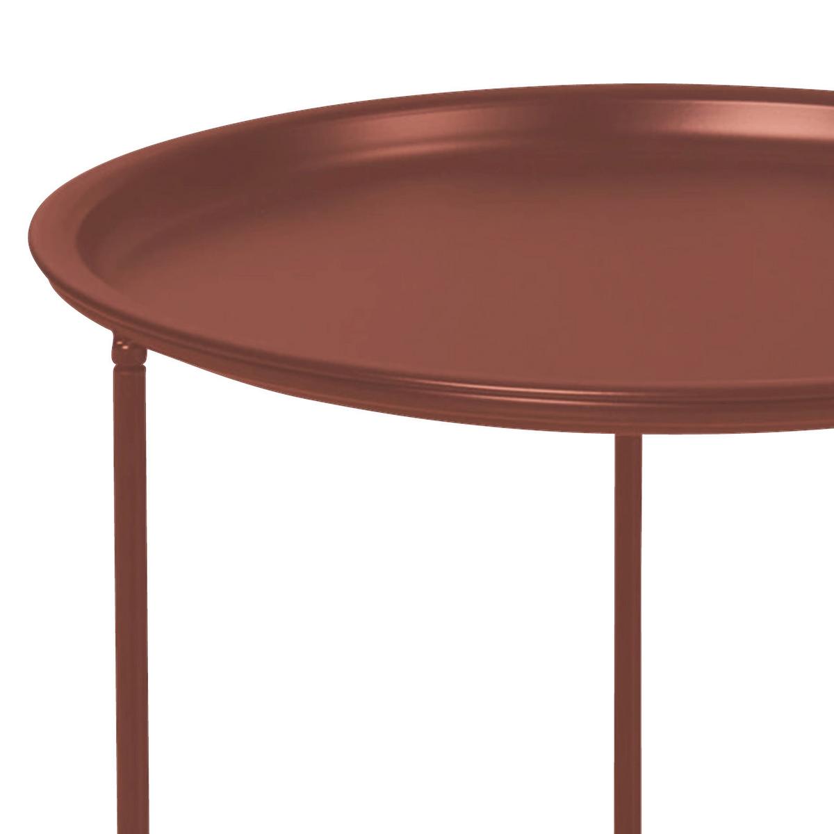 Beistelltisch Mia Xs64 1115 F - Rot, MODERN, Metall (40/40/43cm)