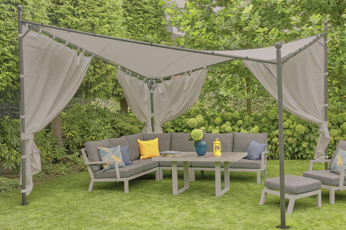 Seitenteile Berlino 400x256cm 2er-Set - Grau, KONVENTIONELL, Textil (400/256cm) - Siena Garden