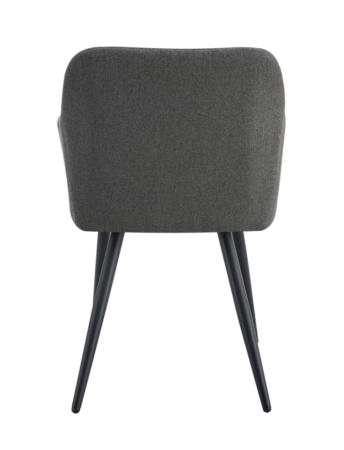 Stuhl-Set Lea Anthrazit 56 cm - Anthrazit/Schwarz, MODERN, Textil/Metall (56/83/60cm) - MID.YOU