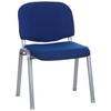 Besucherstuhl Xt 600 Blau Stapelbar - Blau/Silberfarben, Basics, Textil/Metall (58/84/48cm) - MID.YOU
