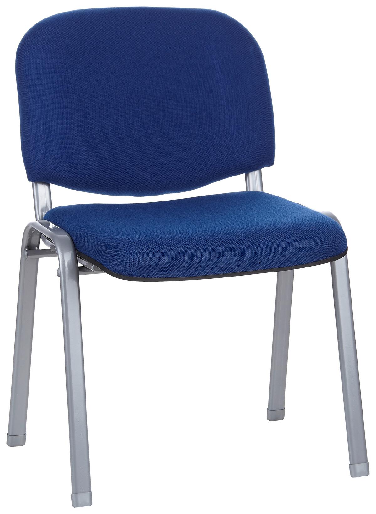 Besucherstuhl Xt 600 Blau Stapelbar - Blau/Silberfarben, Basics, Textil/Metall (58/84/48cm) - MID.YOU