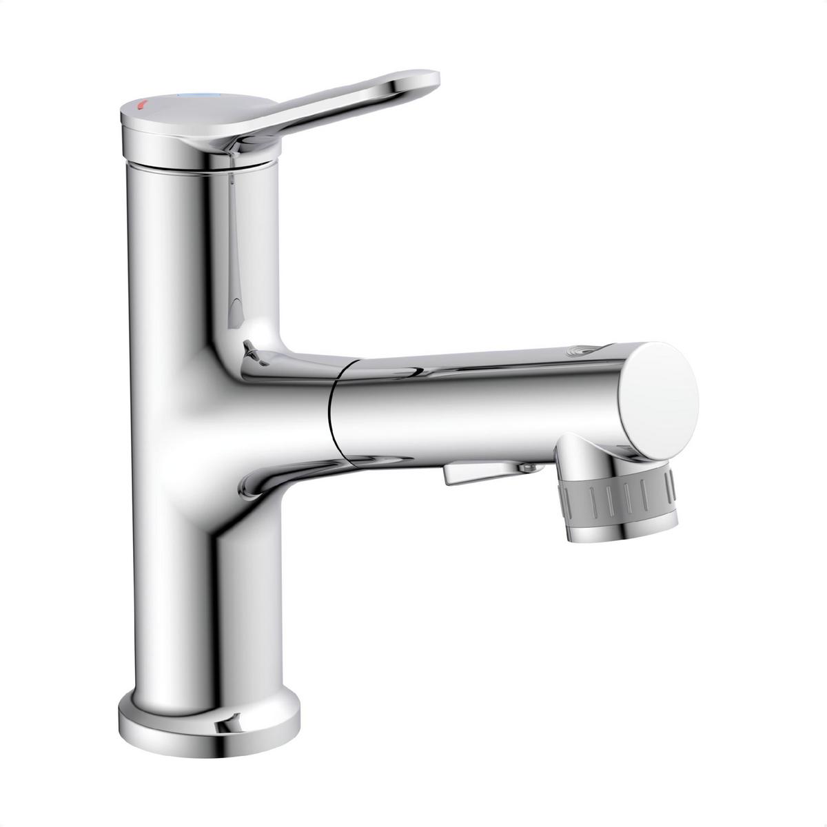 Waschtischarmaturen Variabile Chrom H: 20 Cm Ausziehbar - Silberfarben, Design, Metall (5/20/20cm) - Schütte