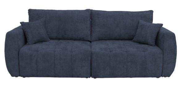 Rozkládací pohovka BALI, tmavě modrá, s úl. prostorem - šedá/černá, Moderní, dřevo/textil (245/74-90/104cm) - Luca Bessoni