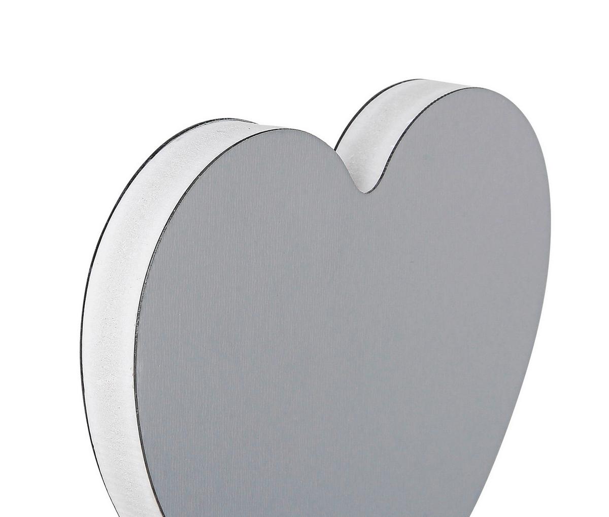 DEKORAČNÍ LED SVÍTIDLO HEARTIM - šedá/bílá, Konvenční, plast (4,6/14,5/17,9cm) - Mömax